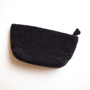 Vintage Black Beaded Clutch